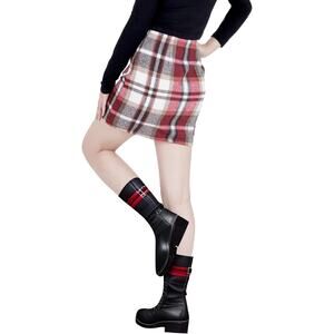 NWT Size Medium High Waisted Fall Flannel Skirt